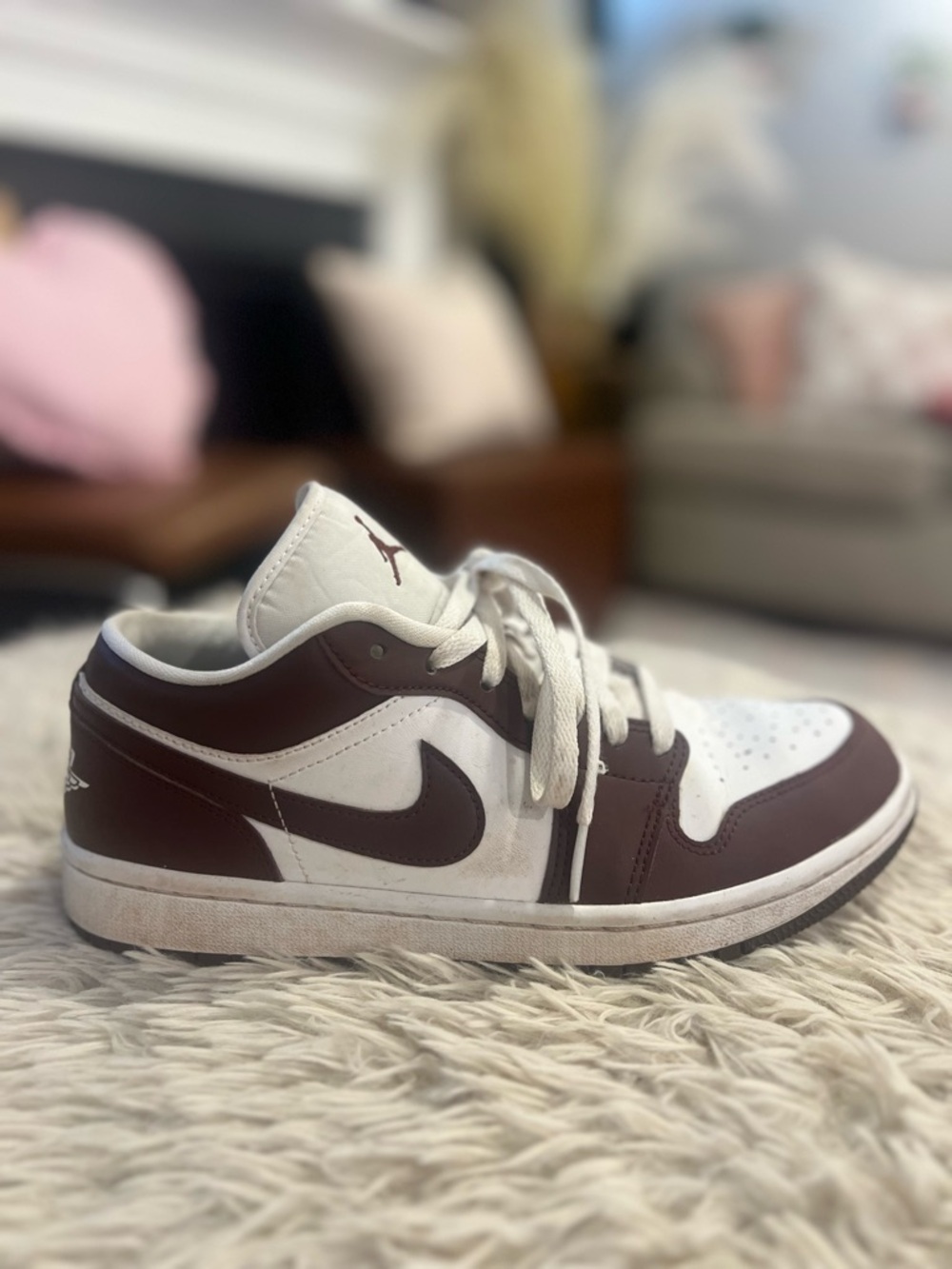 Nike Air Jordan 1 Low - White and Dark Brown
